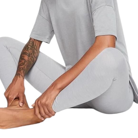 Nike Leggings Women's Size Medium Yoga 7/8 Gray CU5360-073 - Picture 6 of 8